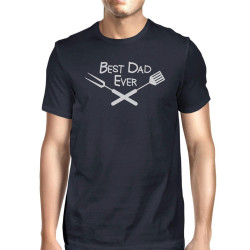 Best Bbq Dad Mens Navy Cotton Tee Unique Fathers Day Gifts For Dad